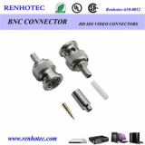 BNC male crimp connector for PCB mount